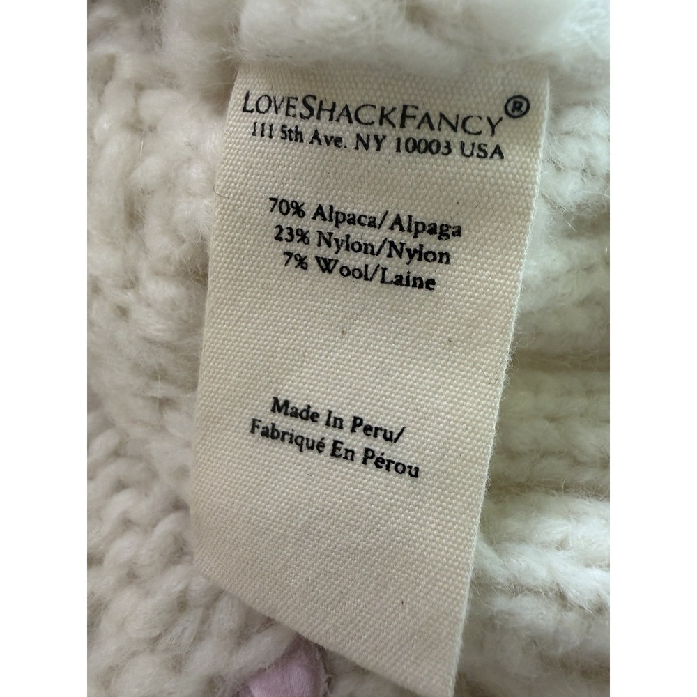 Loveshackfancy Parson Pullover Sweater Ivory Size Small Alpaca Wool Blend - Picture 6 of 10